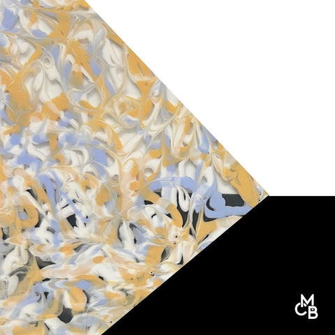 1/8" Peach Beach Paint Pour Cast Acrylic Sheets
