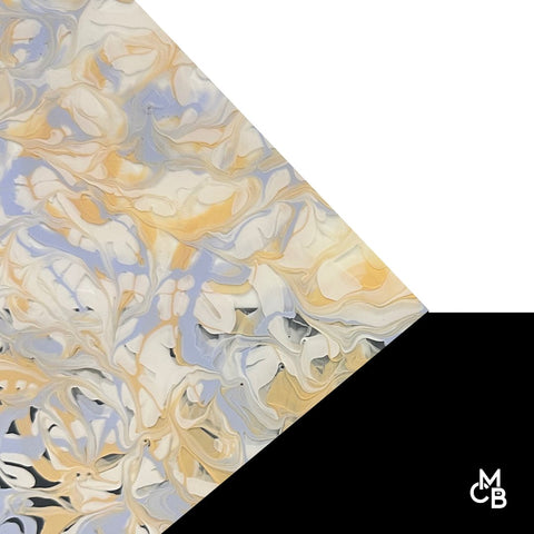 1/8" Peach Beach Paint Pour Cast Acrylic Sheets