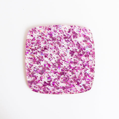 1/8" Pink Flake Glitter Cast Acrylic Sheets