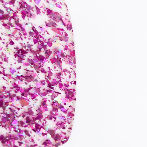 1/8" Pink Flake Glitter Cast Acrylic Sheets