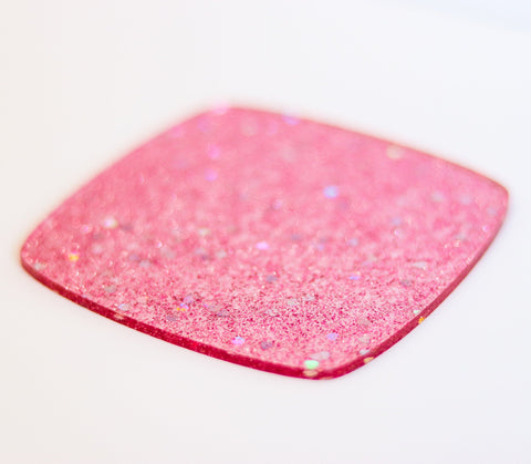 1/8" Pink Hearts Sparkling Glitter Cast Acrylic Sheets-- NOT ON RESTOCK CURRENTLY