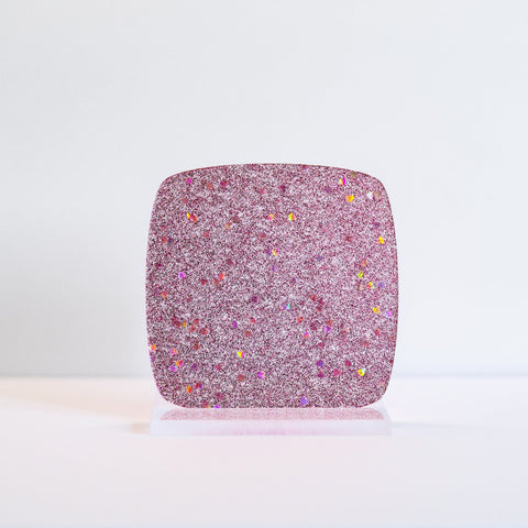 1/8" Pink Hearts Sparkling Glitter Cast Acrylic Sheets-- NOT ON RESTOCK CURRENTLY