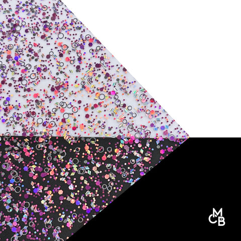 1/8" Pink Spangle Glitter Shapes Cast Acrylic Sheets