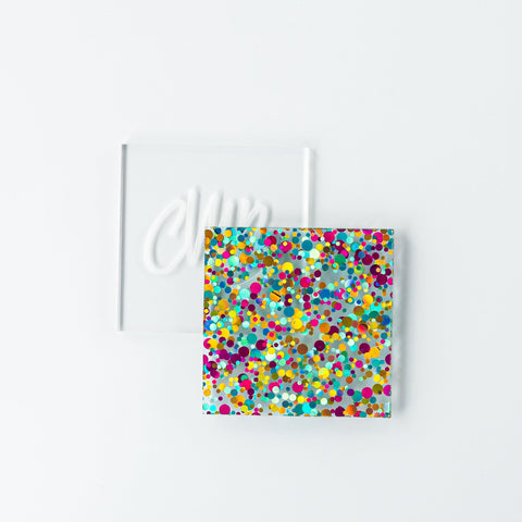 1/8" Playful Pixie Glitter Dots Cast Acrylic Sheets