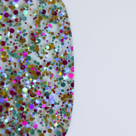 1/8" Playful Pixie Glitter Dots Cast Acrylic Sheets