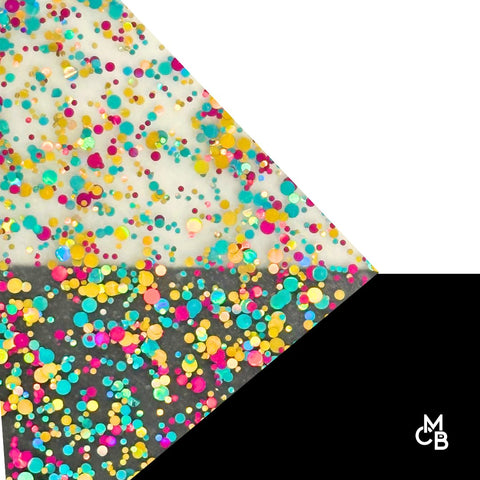 1/8" Playful Pixie Glitter Dots Cast Acrylic Sheets