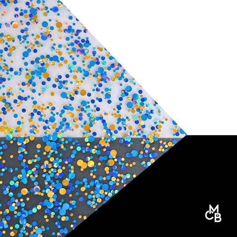 1/8" Pool Party Glitter Dots Cast Acrylic Sheets
