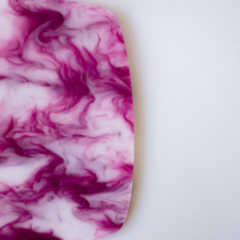 1/8" Raspberry Creme Swirl Cast Acrylic Sheets