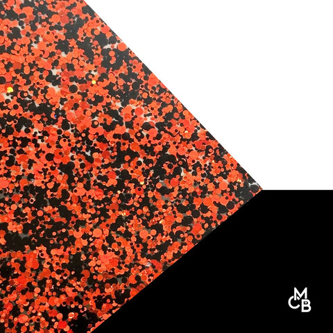 1/8" Red & Black Glitter Dots Cast Acrylic Sheets