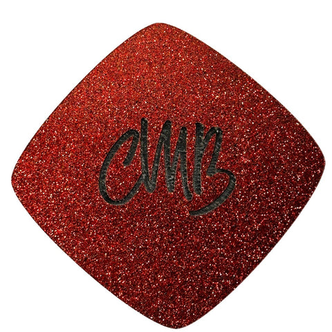 1/8" Red Glitter Engraves Black Two Tone Cast Acrylic Sheets