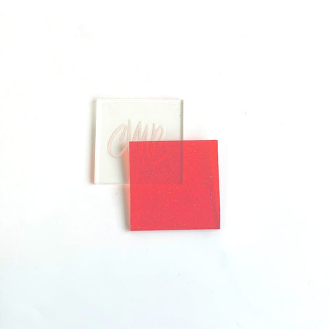 1/8" Red Glitter Jellies Cast Acrylic Sheets