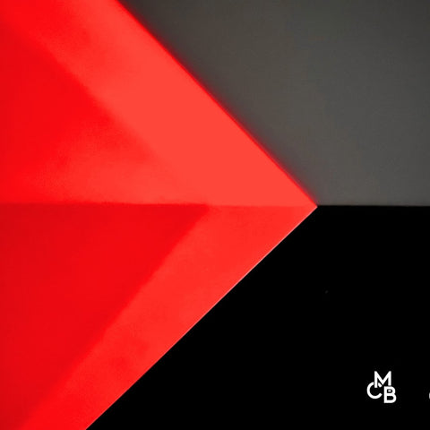 1/8" Red Glow in the Dark Cast Acrylic Sheets