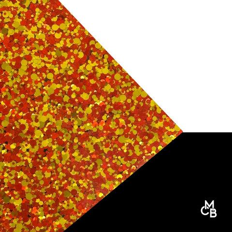 1/8" Red & Gold Glitter Dots Cast Acrylic Sheets