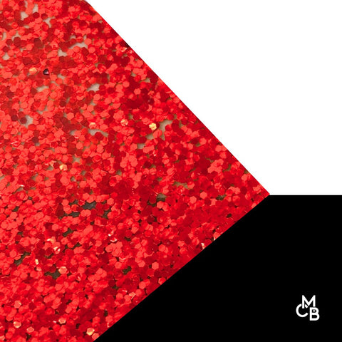 1/8" Red Hex Glitter Cast Acrylic Sheets