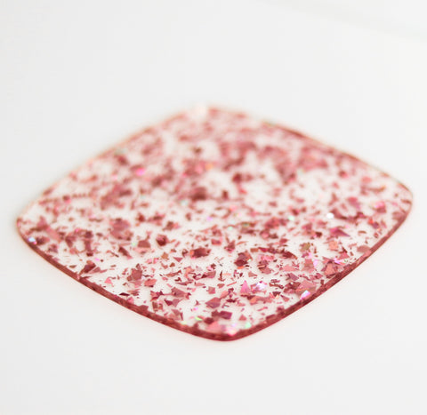 1/8" Rose Gold Flake Glitter Cast Acrylic Sheets