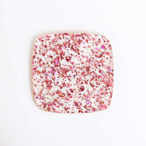 1/8" Rose Gold Flake Glitter Cast Acrylic Sheets