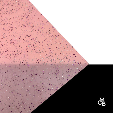 1/8" Rose Quartz Glitz Glitter Cast Acrylic Sheets