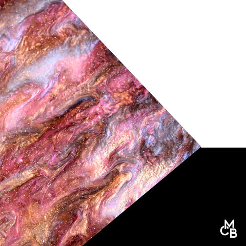 1/8" Royal Copper Marbled Glitter Cast Acrylic Sheets