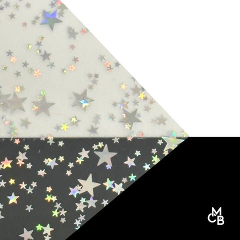 1/8" Scattered Stars Shaped Glitter Cast Acrylic Sheets