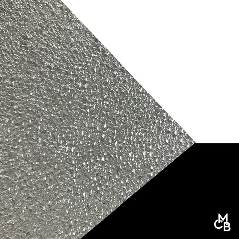 1/8" Silver Dragon's Hide Textured Mirror Acrylic Sheets