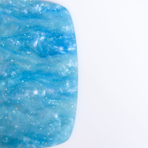 1/8" Sky Blue Marbled Glitter Cast Acrylic Sheets