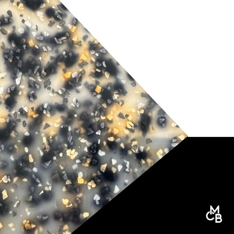 1/8" Smoky Onyx Tie Dye Terrazzo Cast Acrylic Sheets