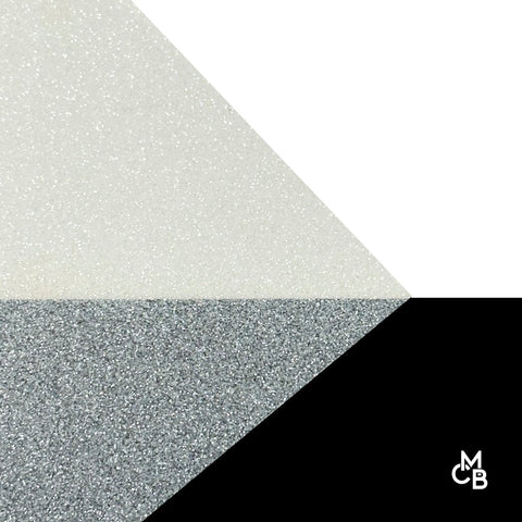 1/8" Snow Flurries White Glitter Cast Acrylic Sheets