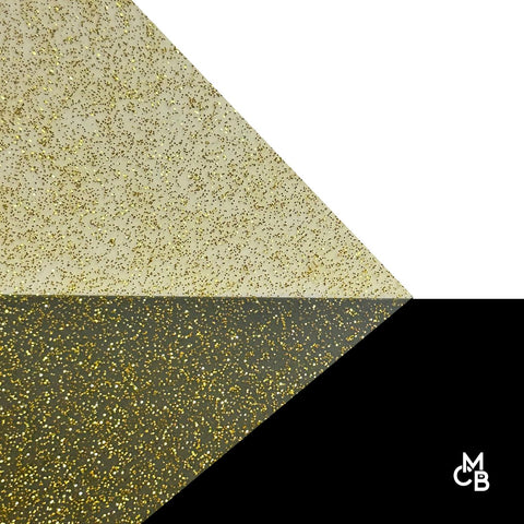 1/8" Sparkling Gold Glitter Cast Acrylic Sheets