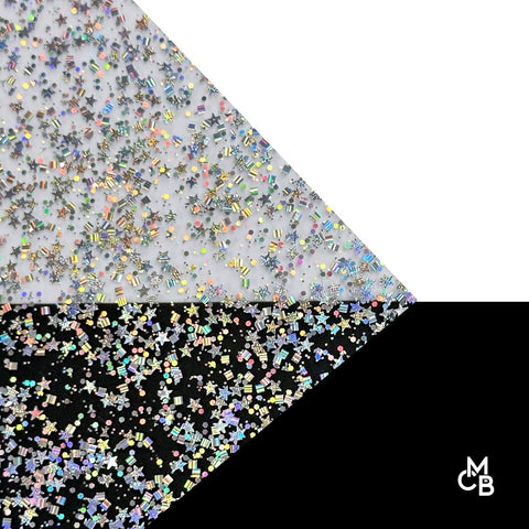 1/8" Star Spangles & Banners Glitter Shape Cast Acrylic Sheets
