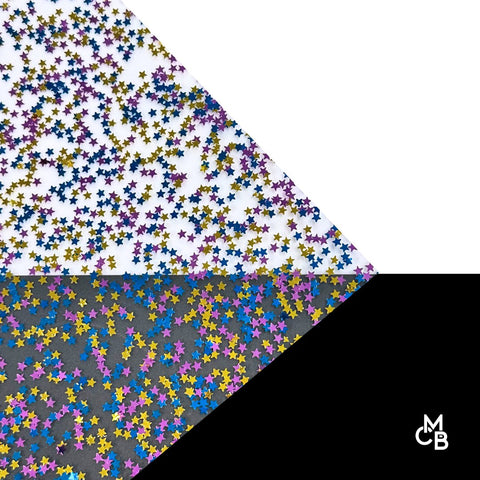 1/8" Starry Spangle Glitter Shape Cast Acrylic Sheets
