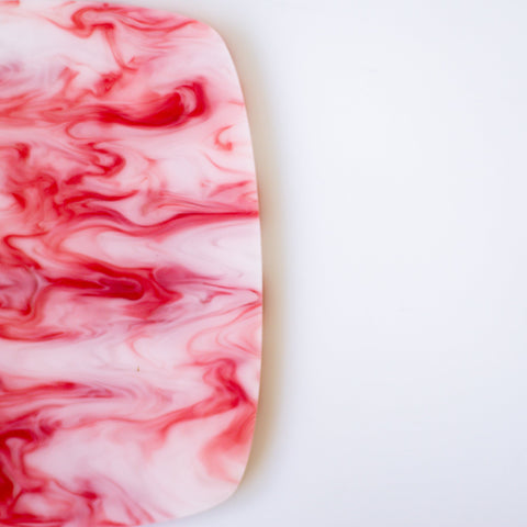 1/8" Strawberry Creme Swirl Cast Acrylic Sheets