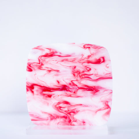 1/8" Strawberry Creme Swirl Cast Acrylic Sheets