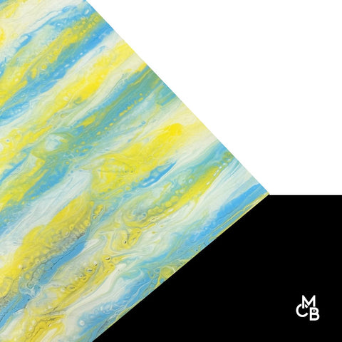 1/8" Sunny Skies Paint Pour Cast Acrylic Sheets
