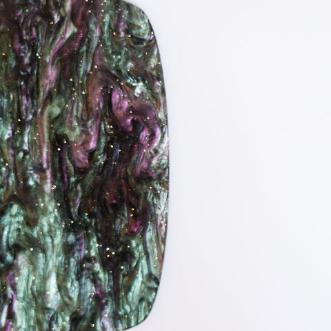 1/8" Teal & Pink Marbled Glitter Cast Acrylic Sheets