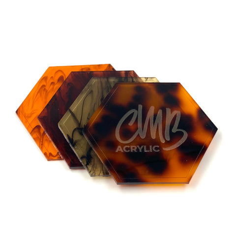 1/8" Tortoise Cast Acrylic Sheets