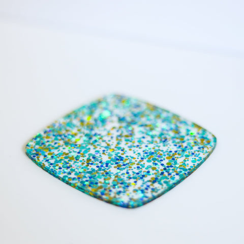 1/8" Totally Teal Glitter Dots Cast Acrylic Sheets