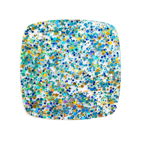 1/8" Totally Teal Glitter Dots Cast Acrylic Sheets
