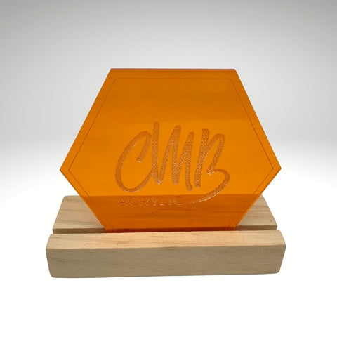 1/8" Transparent Amber Cast Acrylic Sheets