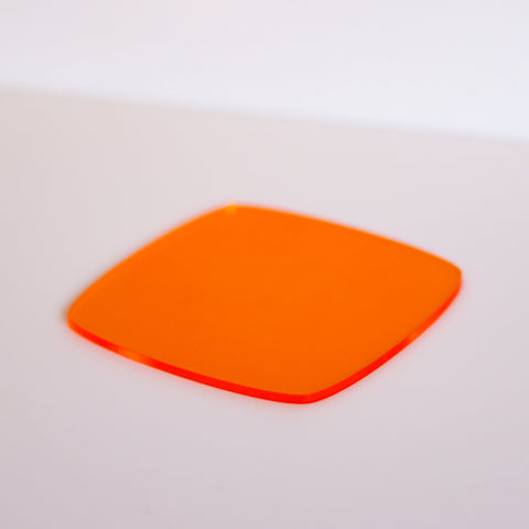 1/8" Transparent Amber Cast Acrylic Sheets