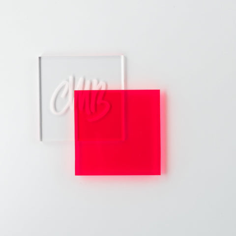 1/8" Transparent Fluorescent Pink Cast Acrylic Sheets