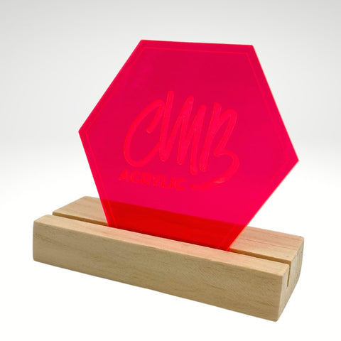 1/8" Transparent Fluorescent Pink Cast Acrylic Sheets