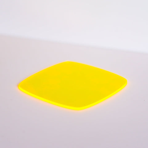 1/8" Transparent Fluorescent Yellow Cast Acrylic Sheets