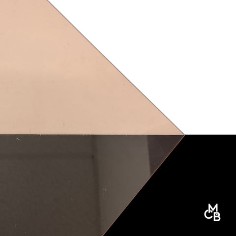 1/8" Transparent Rose Gold Cast Acrylic Sheets