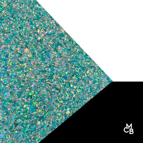 1/8" Turquoise Skies Flake Glitter Cast Acrylic Sheets