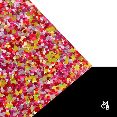1/8" Tutti Fruitti Love Glitter Dots Cast Acrylic Sheets