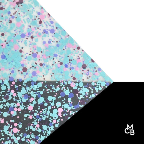 1/8" Unicorn Dreams Glitter Dots Cast Acrylic Sheets