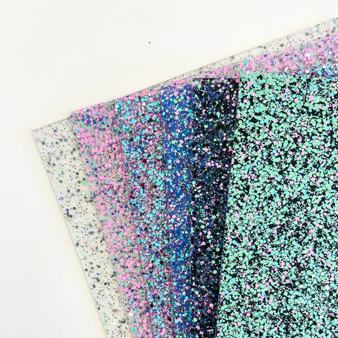 1/8" Unicorn Hugs Glitter Dots Cast Acrylic Sheets
