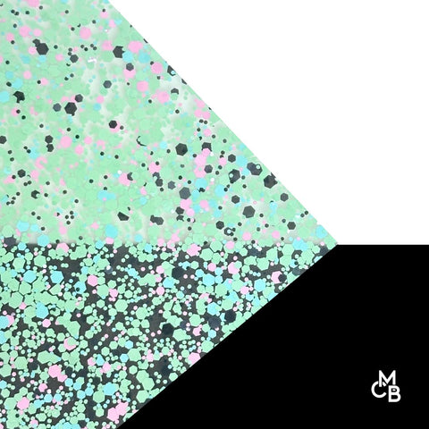 1/8" Unicorn Kisses Glitter Dots Cast Acrylic Sheets