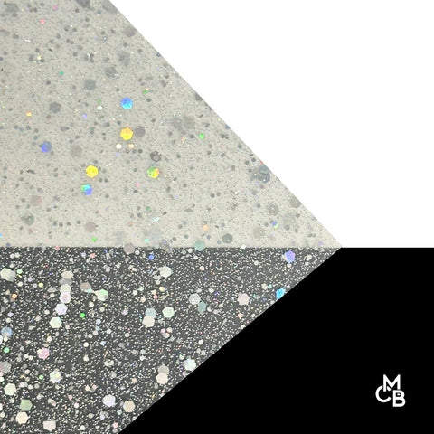 1/8" Unicorn Wishes Hexy Glitter Dots Cast Acrylic Sheets