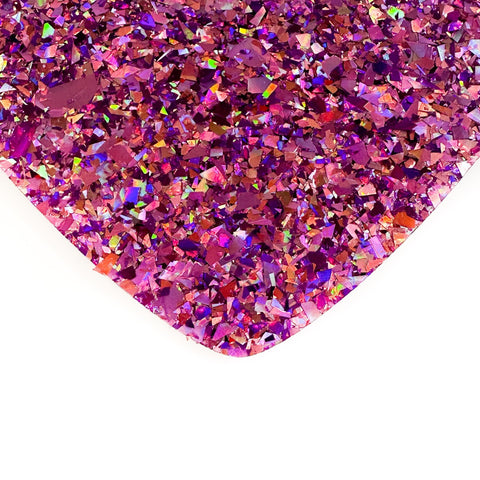 5/32" Valentines Purple Chunky Flake Glitter Cast Acrylic Sheets
